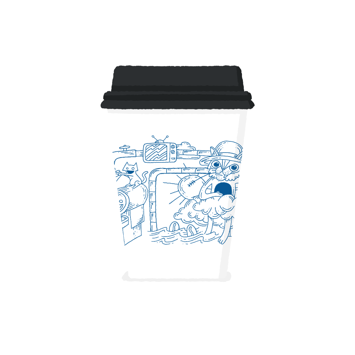 Cat & Cloud Coffee coffee cup