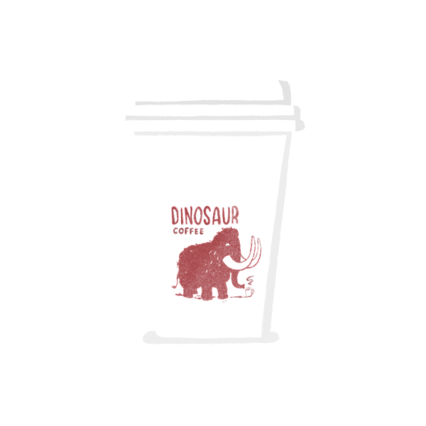 Dinosaur Coffee coffee cup