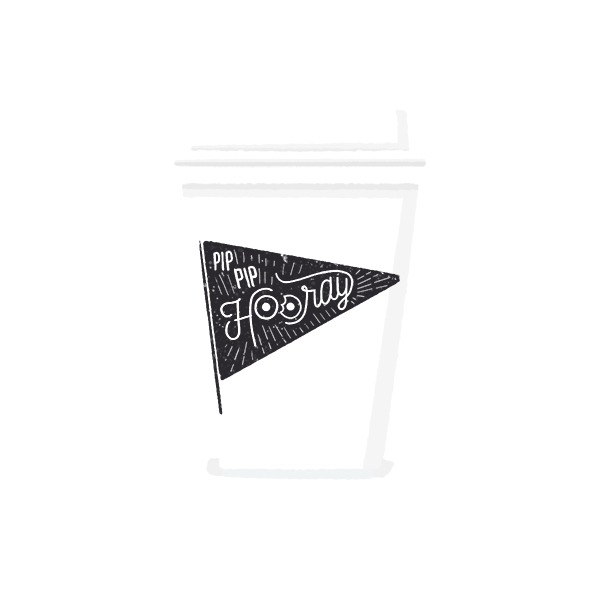 Pip's Original Doughnuts coffee cup