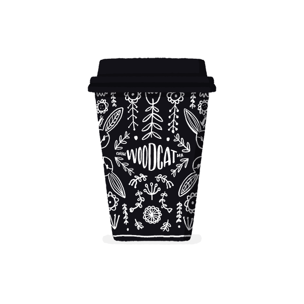 Woodcat Coffee Bar coffee cup
